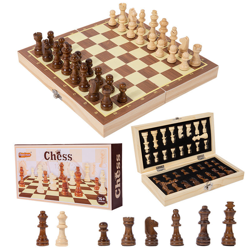 Solid Wood Magnetic Chess Set