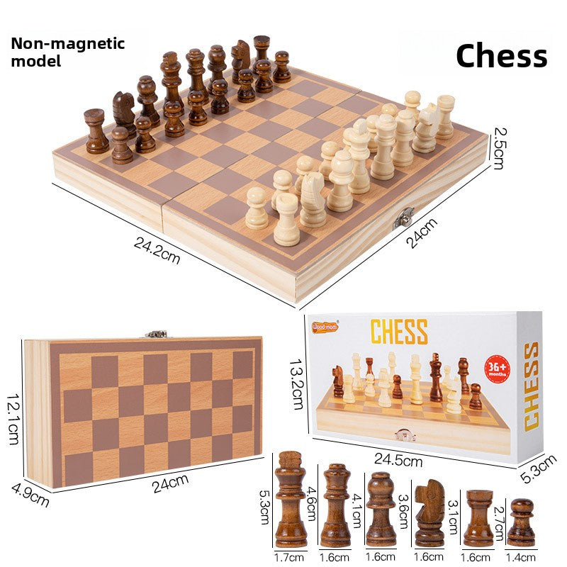 Solid Wood Magnetic Chess Set