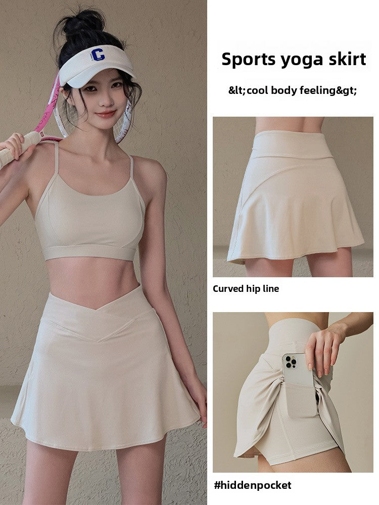 Womens Quick Dry Sports Skirt with Shorts