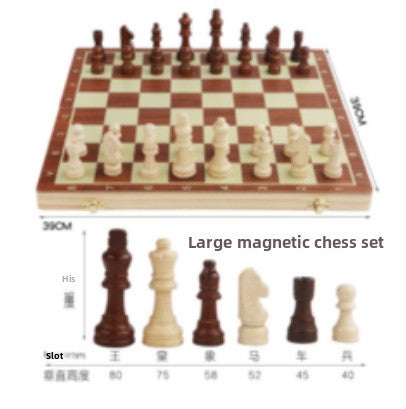 Solid Wood Magnetic Chess Set