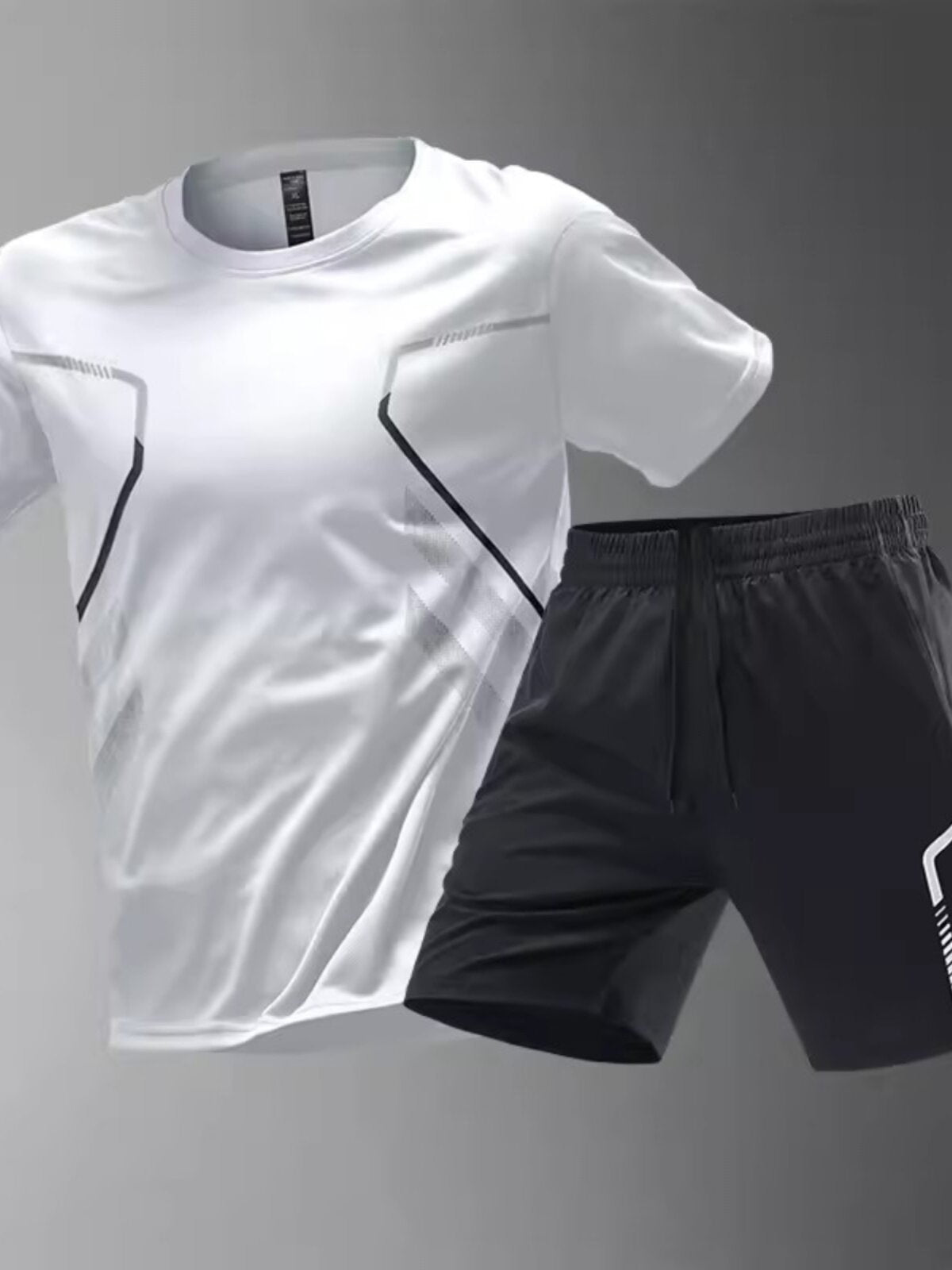 Men's Quick-Dry Sports T-Shirt and Shorts Set