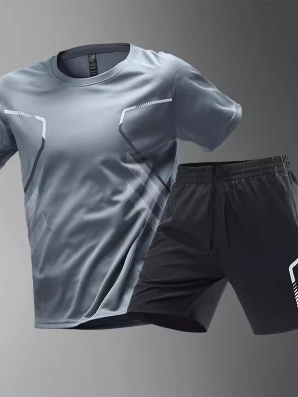 Men's Quick-Dry Sports T-Shirt and Shorts Set