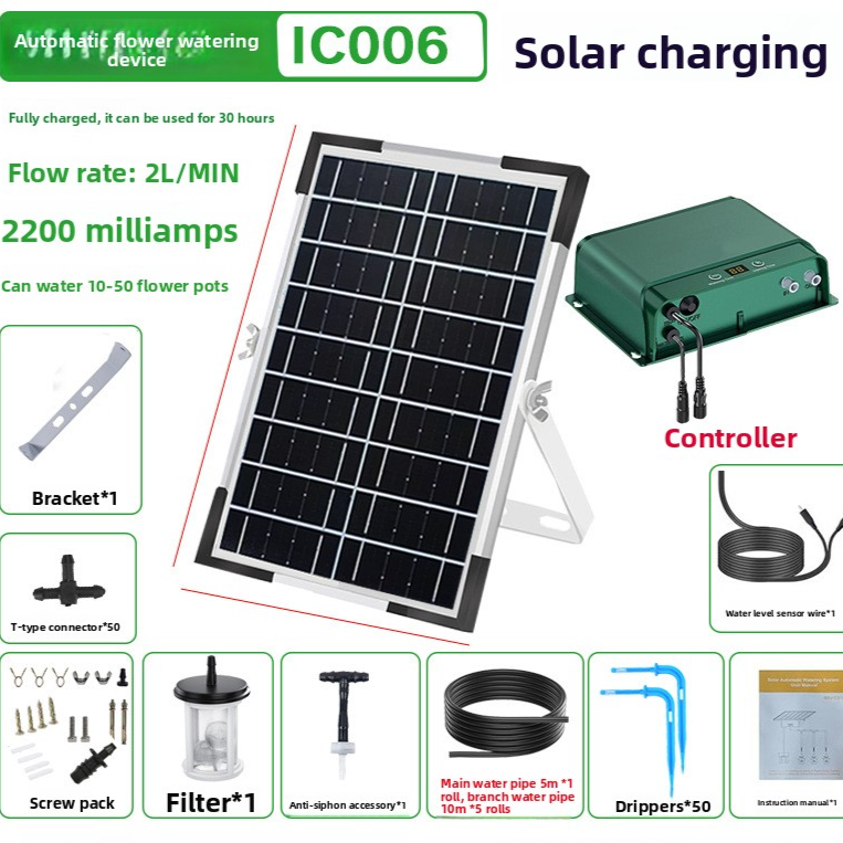 Solar Powered Automatic Drip Irrigation Kit